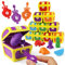 Coogam Juguetes de aprendizaje del alfabeto para niños pequeños, 26 letras sorpresa, cerraduras del tesoro con llaves, juego de clasificación de colores a juego ABC en mayúsculas y minúsculas, regalo