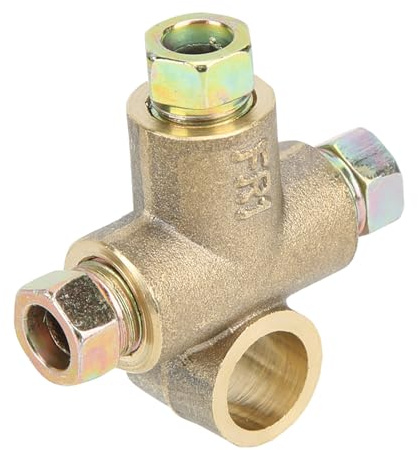 ACOGEDO 3 Vías de Reemplazo de Tee de Freno de Forma T para Múltiples Aplicaciones con 3 Tuercas Machos de Unión Corta M10 3/16 Pulgadas Fiting de Freno de Automóvil de 10 Mm