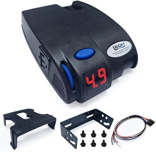 Lrichy 90160, kit de controlador de freno de remolque proporcional para remolques de freno eléctricos de 1 a 3 ejes, compatible con Ford, GM, Chevy, Dodge, RAM, Toyota, Jeep, Primus IQ. El arnés de