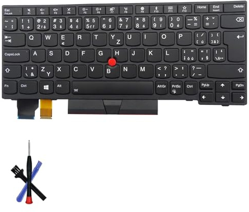 Table-King Clavier de Remplacement rétroéclairé Applicable Lenovo Thinkpad X280 A285/X390 X395/L13 Gen1/S2 Gen6/S2 5th Gen S2 (Tchécoslovaquie)