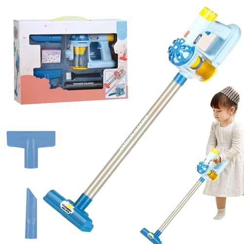 Aspirapolvere giocattolo, 1 set aspirapolvere per bambini, giocattolo elettrico staccabile realistico 24x5 con aspirazione funzionante, bambino interattivo per lo sviluppo di abilità che funziona, bl