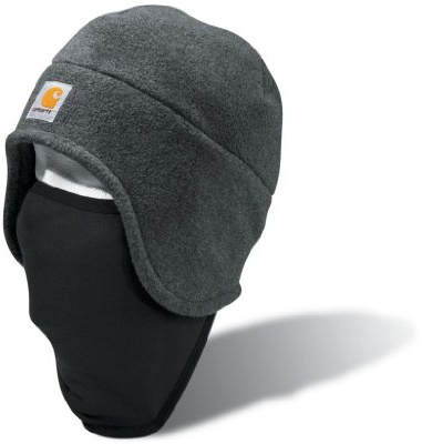 Carhartt Men's Fleece 2-in-1 Headwear,Charcoal Heather,One Size