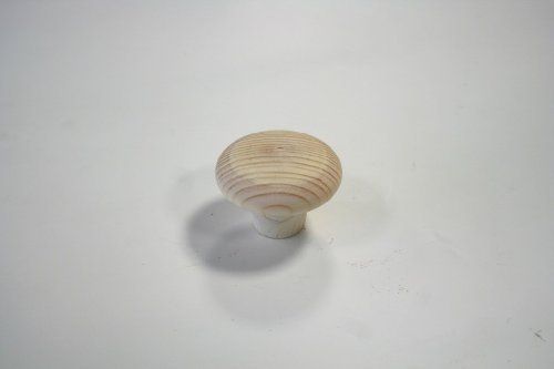 Pomolo, pomolo per mobile, pomolo per armadio, vero legno pino naturale, idoneo ad essere dipinto, diametro 40 mm