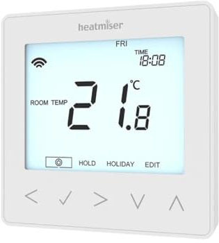 Heatmiser NeoStat-12V Programmable Thermostat (12V system) Glacier White