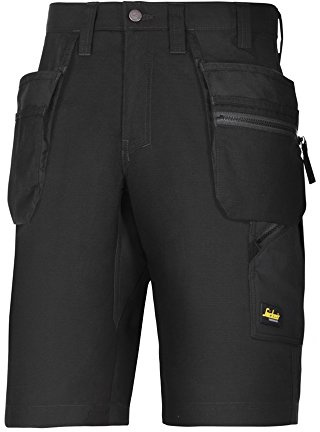 Snickers Workwear 6101 LiteWork, 37.5 Arbeitsshorts mit Holstertaschen, 1 Stück, 64, schwarz, 61010404064
