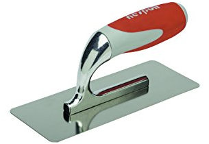 Nespoli Llana Inoxidable con Canto Redondo, 24 cm x 10 cm, Montura de Aluminio, Mango Bimateria AirTouch, Mango Confort con Apoyo y Protector para los Dedos