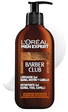 L'Oréal Paris Men Expert - Shampooing 3 en 1 Barber Club pour barbe, cheveux et visage, 400 ml (2 unités de 200 ml chacune)