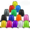 FEPITO 15 Pcs Polyester Kordelzug Rucksack Tasche Sack Pack Cinch Tote für Gym Reisen