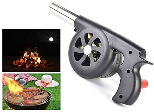CMLLING Ventilador de combustión manual grande para exteriores con manivela para barbacoa, camping, picnic, actividades al aire libre.