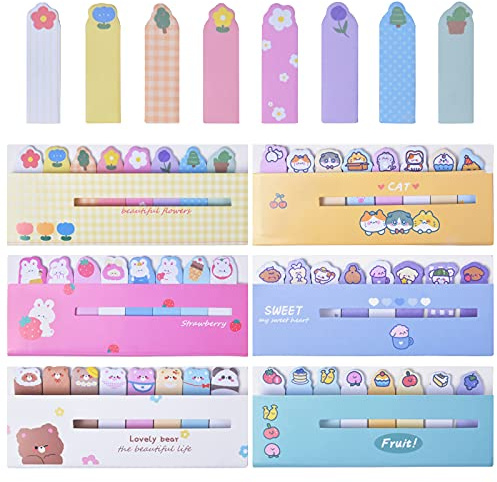 720 Pièces Notes Autocollantes Bandes adhésives Etiquette Marque-page Feuillets Autocollants Sticky Notes Index adhésifs pour Marquer des Notes des Livres des Magazines des Dossiers