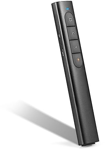 Wireless Presenter Powerpoint Fernbedienung Laptop mit Hyperlink Lautstärkeregler, 2.4Ghz PPT Präsentation Fernbedienung Klicker Präsentator Pointer für Präsentationen Windows Mac Linux