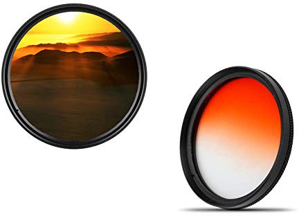 Filtro graduato professionale, 46 mm, colore arancione, graduato, 46 mm, dHD, digitale, colore: arancione