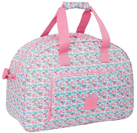 Safta Moos Flores - Sporttasche, Rucksack, ideal für Kinder verschiedener Altersgruppen, bequem und vielseitig, Qualität und Widerstandsfähigkeit, 48 x 21 x 33 cm, Mehrfarbig, bunt, Estándar, Lässig