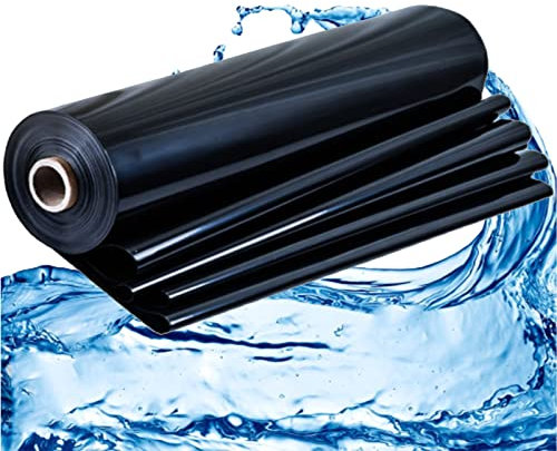 HDPE Teichfolie UV-beständige Gummifolie zum einfachen Schneiden Langlebiges Gartenteichzubehör 2,5 x 3 m schwarz Teichfolie für Schwimmteiche und Wassergärten