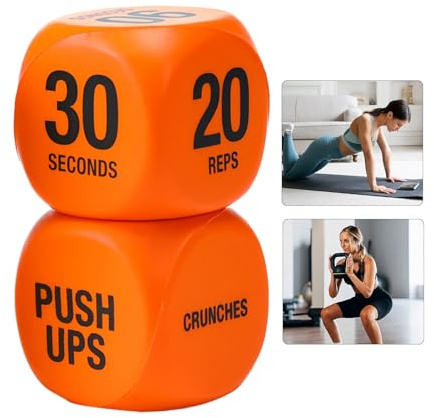 Generisch Fitness-Würfel | 6-Seitiger Fitness Würfel Damenset 2-Teilig,Sportzubehör Für Kniebeugen Liegestütze Teenager Männer Reisen Zuhause Hotel Outdoor