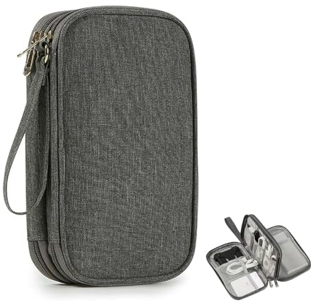 RTRTGS Organizador Universal de Cables, Bolsa portátil Impermeable para Accesorios electrónicos de Viaje, Organizador Cables Viaje, Estuche, Bolsa tecnológica, Cargadores