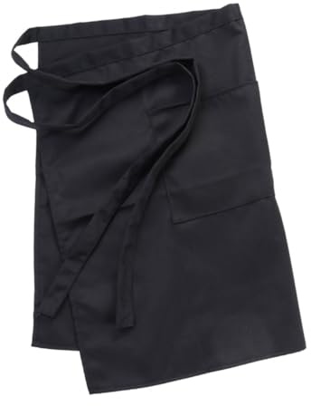 DECOMELODY Grembiule da Cucina Nero Mezza in Resistente Protezione Pratica per Casa e Regalo per Uomo Donna