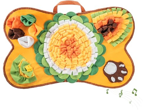 PEAPIN Snuffle Mat for Dogs with Squeaker, Interactive Snuffle Ball