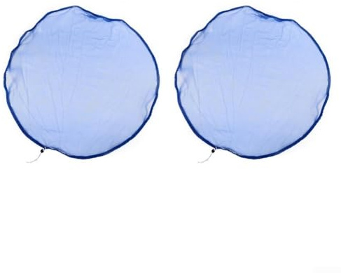 Mesh Cover For Rain Barrels, Rainwater Collector Tank Net Cover, 95Cm Adjustable Water Collection Bucket Netting With Elastic Band (blue)