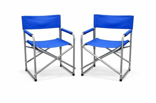 cecaro group Set 2 Sedie Regista Pieghevoli 57x46x80 cm – Sedie da Campeggio con Struttura in Ferro e Tessuto Oxford Resistente – Sedie Outdoor Compatte e Maneggevoli per Giardino, Spiaggia, Terrazzo