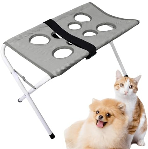 Care Hammock | 8-Hole Breathable Table - Claw Cutting Hammock and Harness for Cats | for Pet Kitten Small to Medium Breeds Home Bathing Scissors Claws Teeth Ears Eyes P