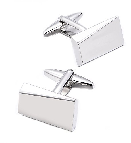 Merit Ocean Manschettenknöpfe Herren Silber Cufflinks Manschetten Knopf für Männer Hemd Edelstahl Hochzeit Geburtstag Geschenk Valentinstagsgeschenk