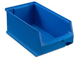 18 Sichtlager Lager Box Kasten Kiste Stapelbox 350x200x150mm blau