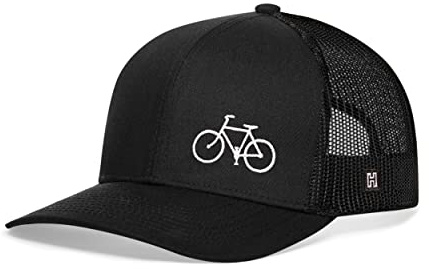 HAKA Bike Black Trucker Hat – Bicycle Mesh Snapback Cap for Men, Women & Golf, Outdoors Baseball Dad Hat