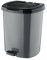 Pedal Bin Kitchen Bathroom Toilet Rubbish Dustbin Plastic (13L, Grey)