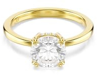 Swarovski Stilla Colección anillo cocktail, talla redonda, blanco