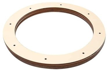 JIHUOO 4 Pcs 12 Inch Wooden Wreath Rings with Holes Wood Wreath Frames Forms Wood Floral Hoops Wooden Hanging Wreaths for Christmas Wedding