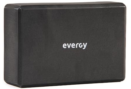 Bloque de Yoga evergy Black – Ladrillo de EVA Foam con 3 Alturas para Yoga, Pilates y Meditación – Cojín Estabilidad y Apoyo – Yoga Block Antideslizante y Ligero.