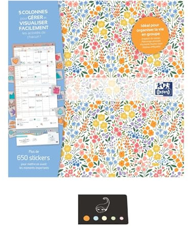 Calendrier Familial Bien S'organiser, Blanc, 30x30 cm, 16 Mois