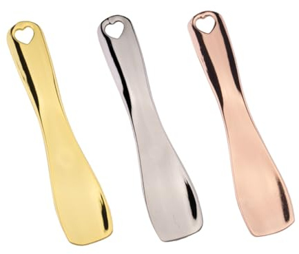 TOVINANNA 3 pièces Spatule Visage Métal Cuillère Crème Soin Facial Outil Extraction Beauté pour Application Masque et Massage Yeux