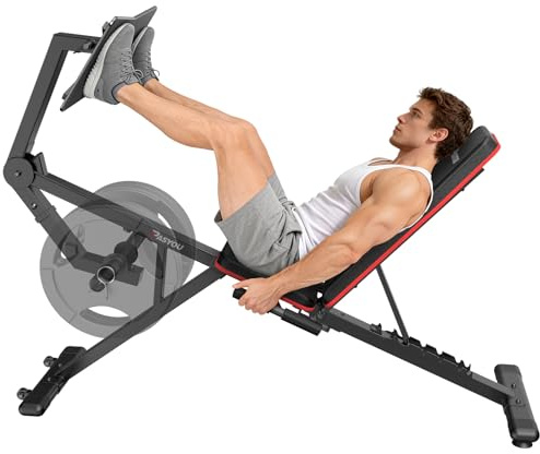 PASYOU Máquina De Extensión De Piernas con 7 Respaldos Ajustables, Prensa De Piernas para Gimnasio En Casa, Capacidad De Peso De hasta 500 KG, Banco De Pesas con Flexiones De Piernas