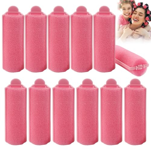 12 Bigodini morbidi per dormire, da notte e bigodini senza calore per ricci da dormire, arricciacapelli e arricciacapelli per capelli corti per donne e bambini