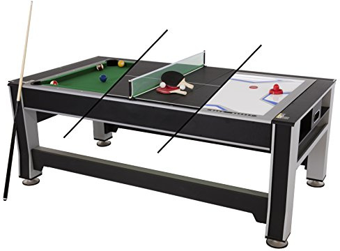 Triumph 3-in-1 Swivel Multi-Game Table – 84 Rotating Game Table with Air Hockey, Billiards & Table Tennis – Complete Accessory Set Included – Space-Saving Family Game Room Entertainment
