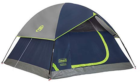 Coleman 4-Person Dome Tent for Camping | Sundome Tent with Easy Setup, Navy/Grey
