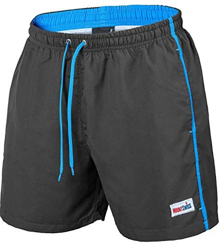 Mount Swiss - Costume da bagno da uomo Dario con tasche laterali e tasca posteriore I Pantaloncini da bagno alla moda per nuoto, sport acquatici e tempo libero I Comode pantaloncini da bagno in molti