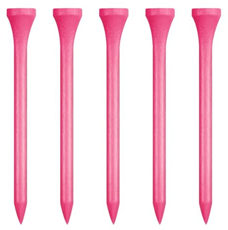 Zivisk Wooden Golf Tees 3-1/4 100 Count 83mm Pink