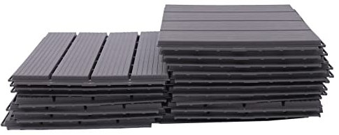 Lot de 22 plaques composites en plastique pour terrasses, dalles de terrasse emboîtables, dalles de sol, dalles de balcon, revêtement de terrasse, pour une utilisation en intérieur et en extérieur