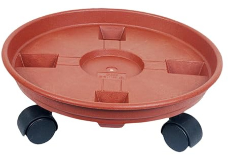 MagiDeal Support Rond pour Plantes roulantes en Pot, avec roulettes, Support Polyvalent pour Pots de Fleurs sur Rouleaux pour Pots, conteneurs, Accessoires, 33CM