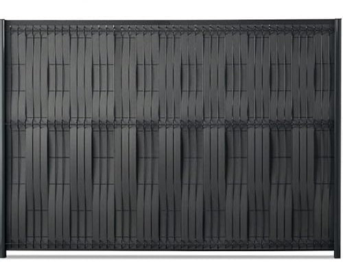 Easy Clôture Kit d'occultation Lattes Composite à tresser H1m93 x L 2m50 Maille 55 Gris Anthracite - pour Grillage Rigide - Clôture pour Jardin - Protection vis-à-vis intimité Brise-Vue