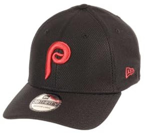 New era Philadelphia Phillies MLB Diamond Era Black 39Thirty Stretch Cap - M - L