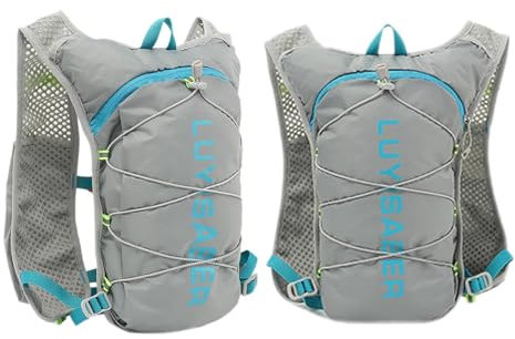 Reflektierende Wasserweste, Lauf-Trinkrucksack, Trailrunning-Trinkweste, atmungsaktiver Trinkrucksack, leichter Wasserrucksack, Kletter-Trinkweste, Trinkrucksack mit Blase