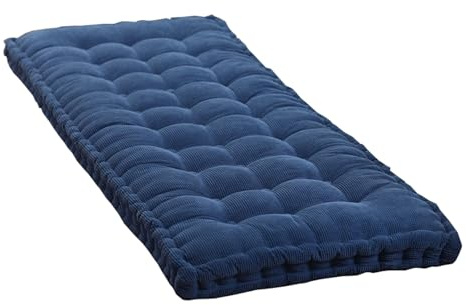 Coussin de banc d'extérieur, coussin de siège confortable pour banc de jardin et balançoire hollywoodienne, tailles (couleur : bleu 50 x 170 cm)