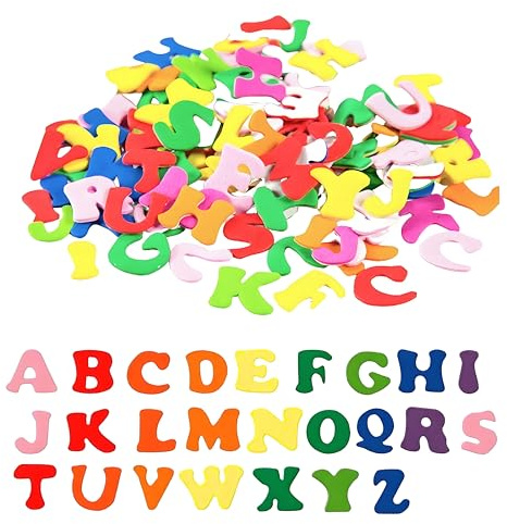 650 lettere in gomma espansa colorate, autoadesive, in feltro, autoadesive, per decorazione di carte, per scuola, per bambini, fai da te, scrapbooking