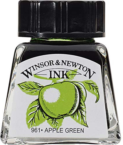 Winsor & Newton Drawing Ink Bottle - Apple Green - 14 ml