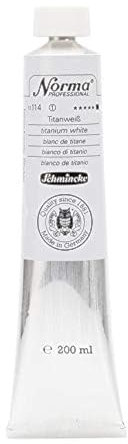 Schmincke – Norma® Professional - feinste Künstler-Ölfarben, Titanweiß - 200 ml