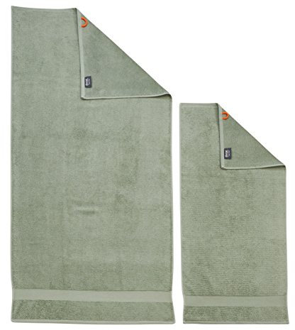 DONE Deluxe Set Handtuch, Baumwolle, Iceberg grün, 70 x 140 x 1 cm